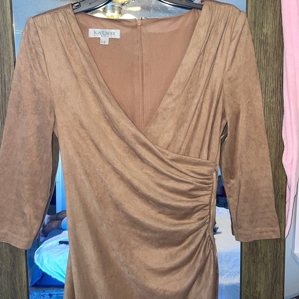 Brown Fitted Dress